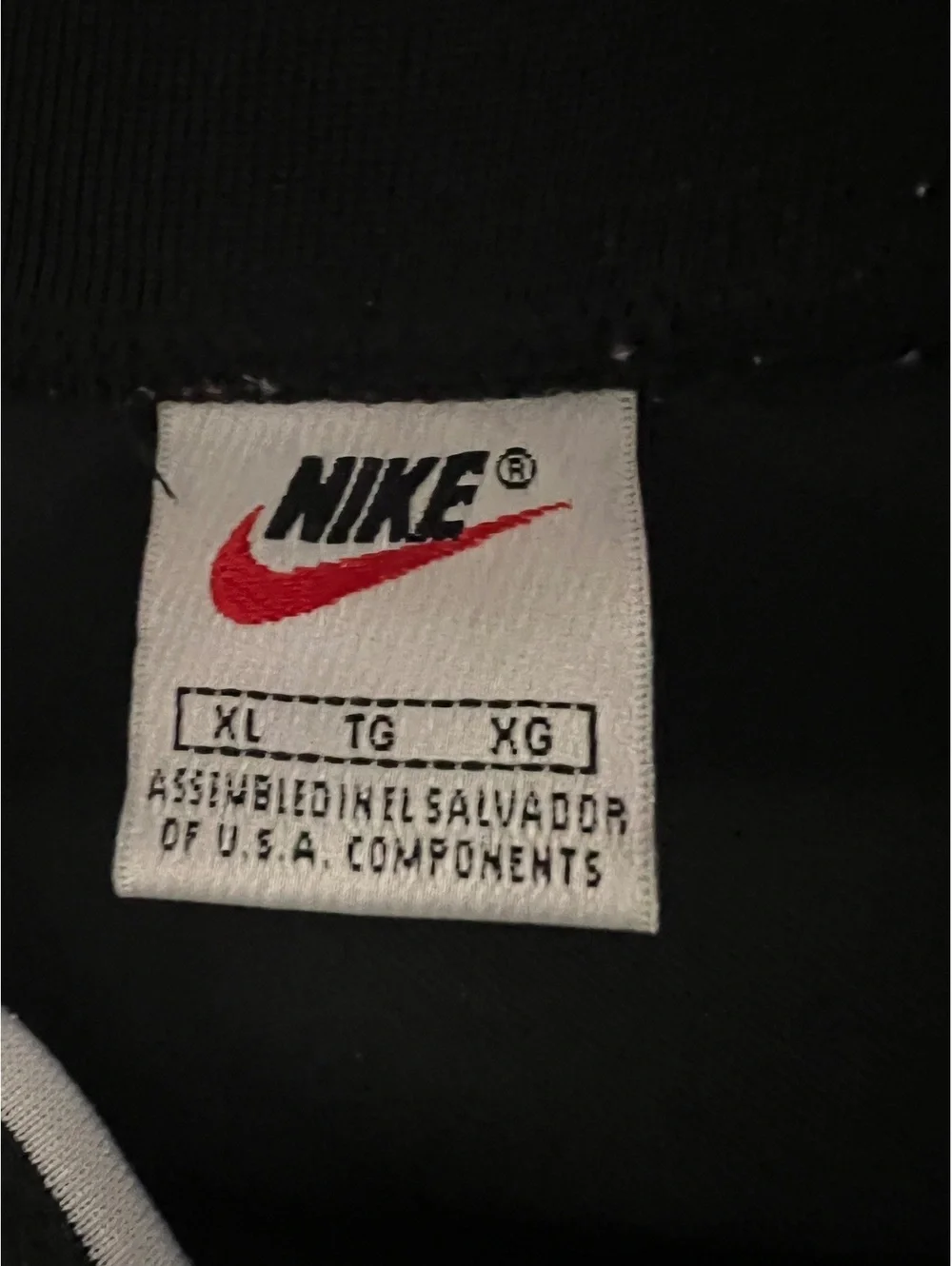 90s Vintage Nike Black Short Sleeve V-Neck Sports Shirt XL